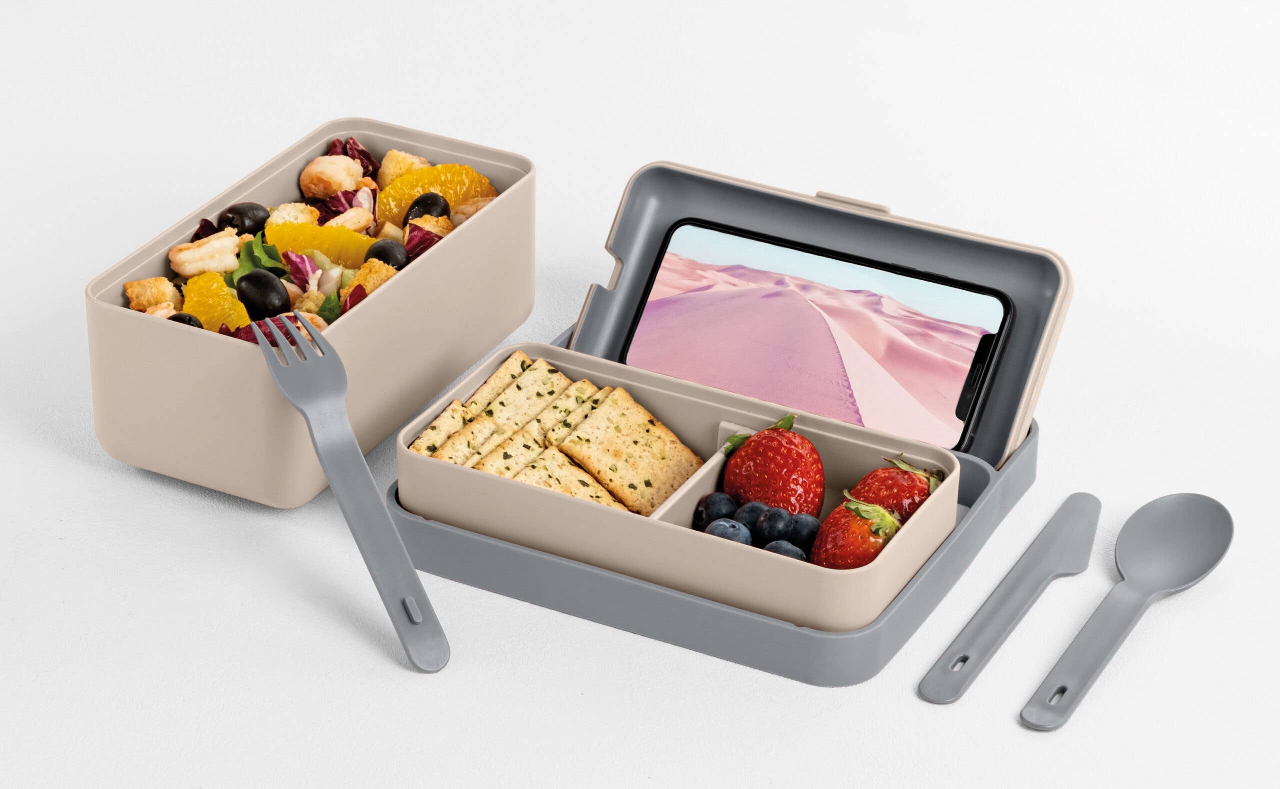 Lunchbox Bauletto – Lunchbox in 2 Größen mit Trenner und Handyhalter