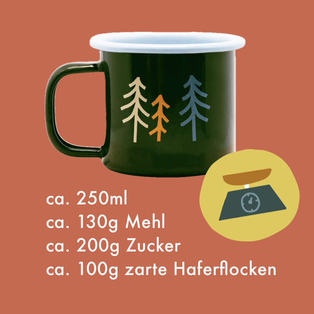 Kinder Emaille Tasse Wald