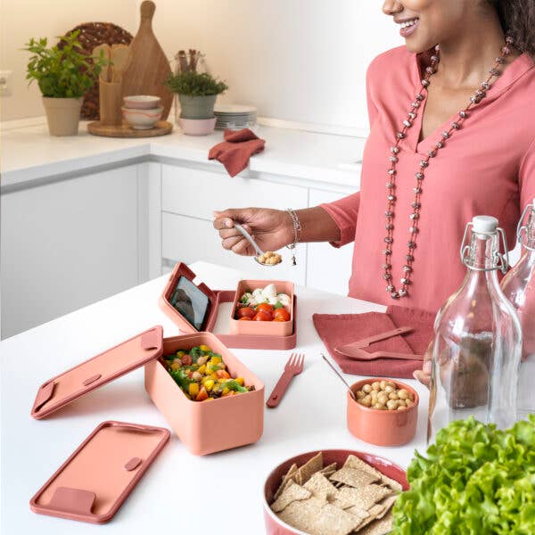 Lunchbox Bauletto – Lunchbox in 2 Größen mit Trenner und Handyhalter