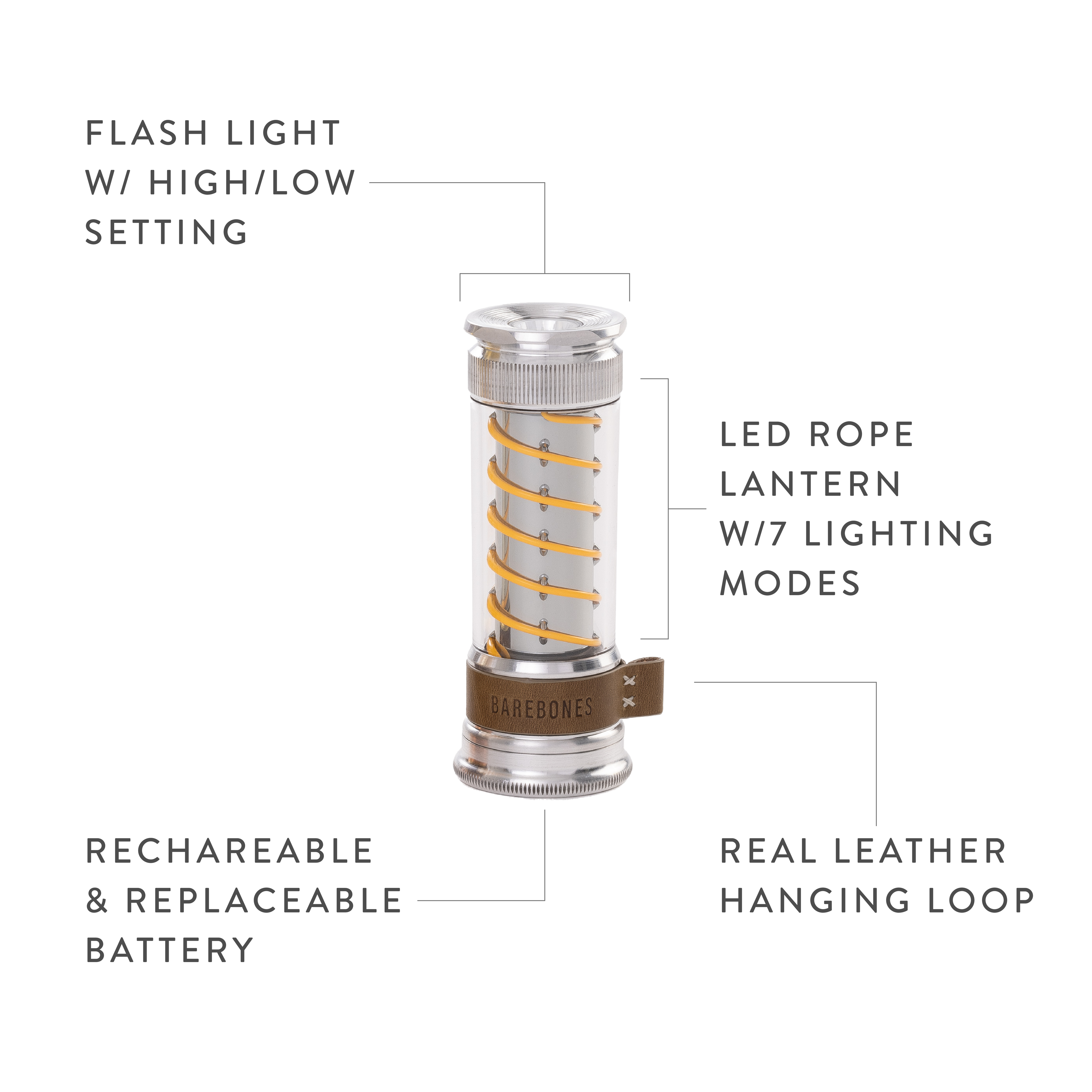 Edison Lichtstab Aluminium