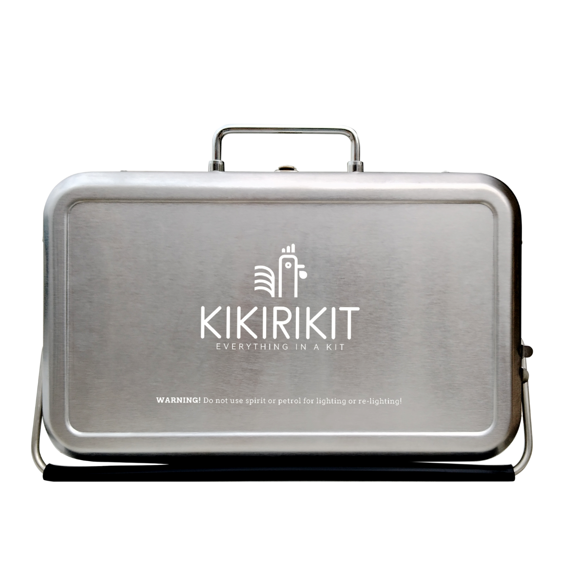 KIKIRIKIT Tragbarer klappbarer Grill Basic Kit in Grau