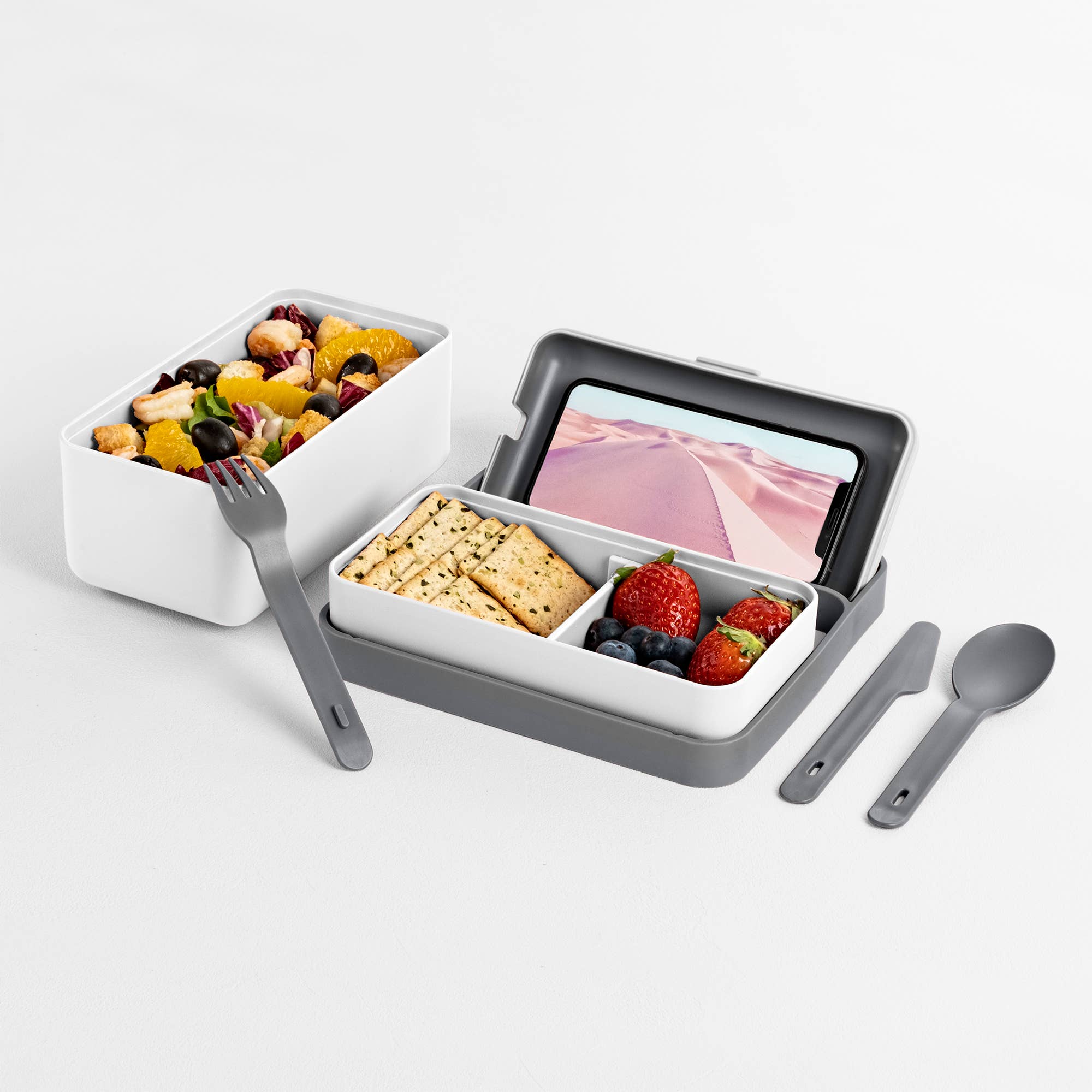 Lunchbox Bauletto – Lunchbox in 2 Größen mit Trenner und Handyhalter