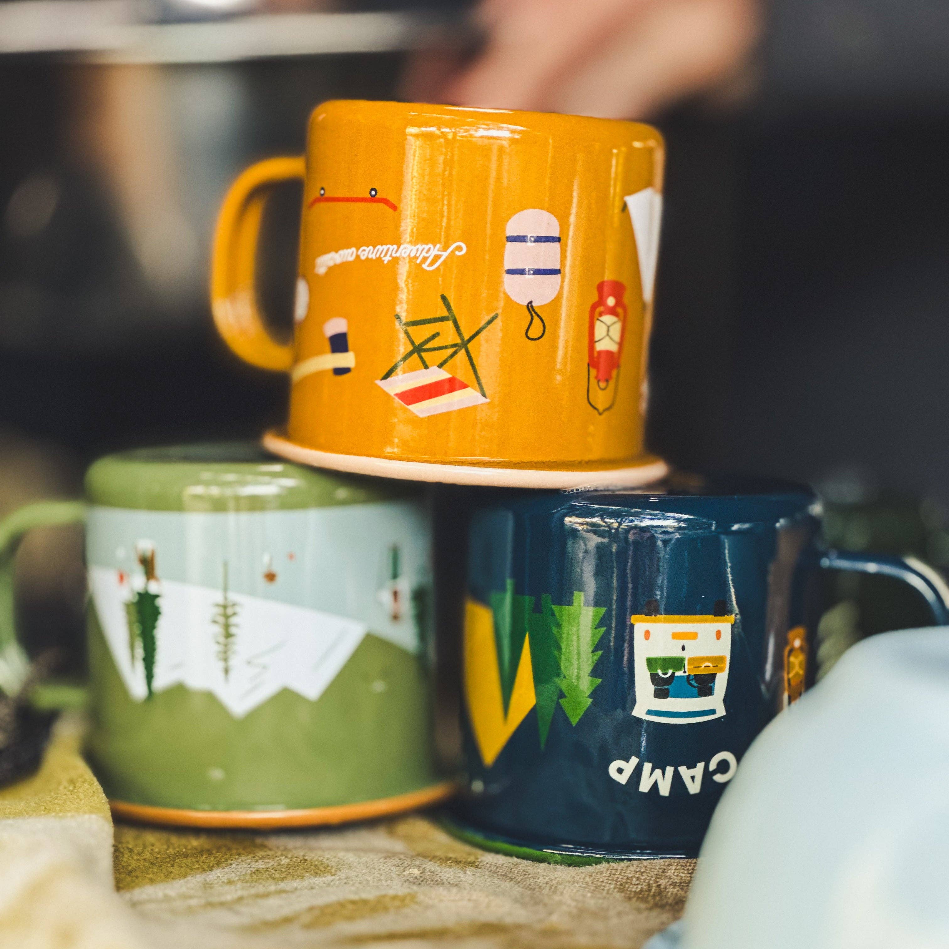 Emaille Tasse Camp Vibes