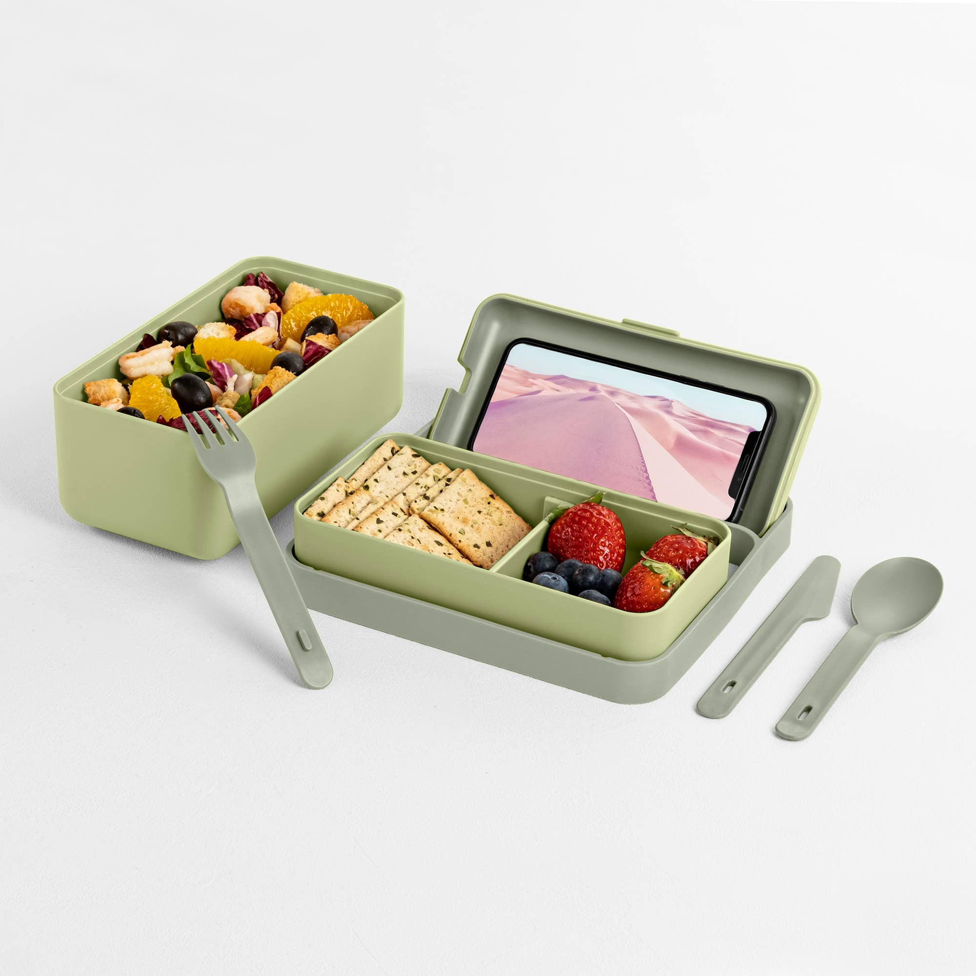 Lunchbox Bauletto – Lunchbox in 2 Größen mit Trenner und Handyhalter