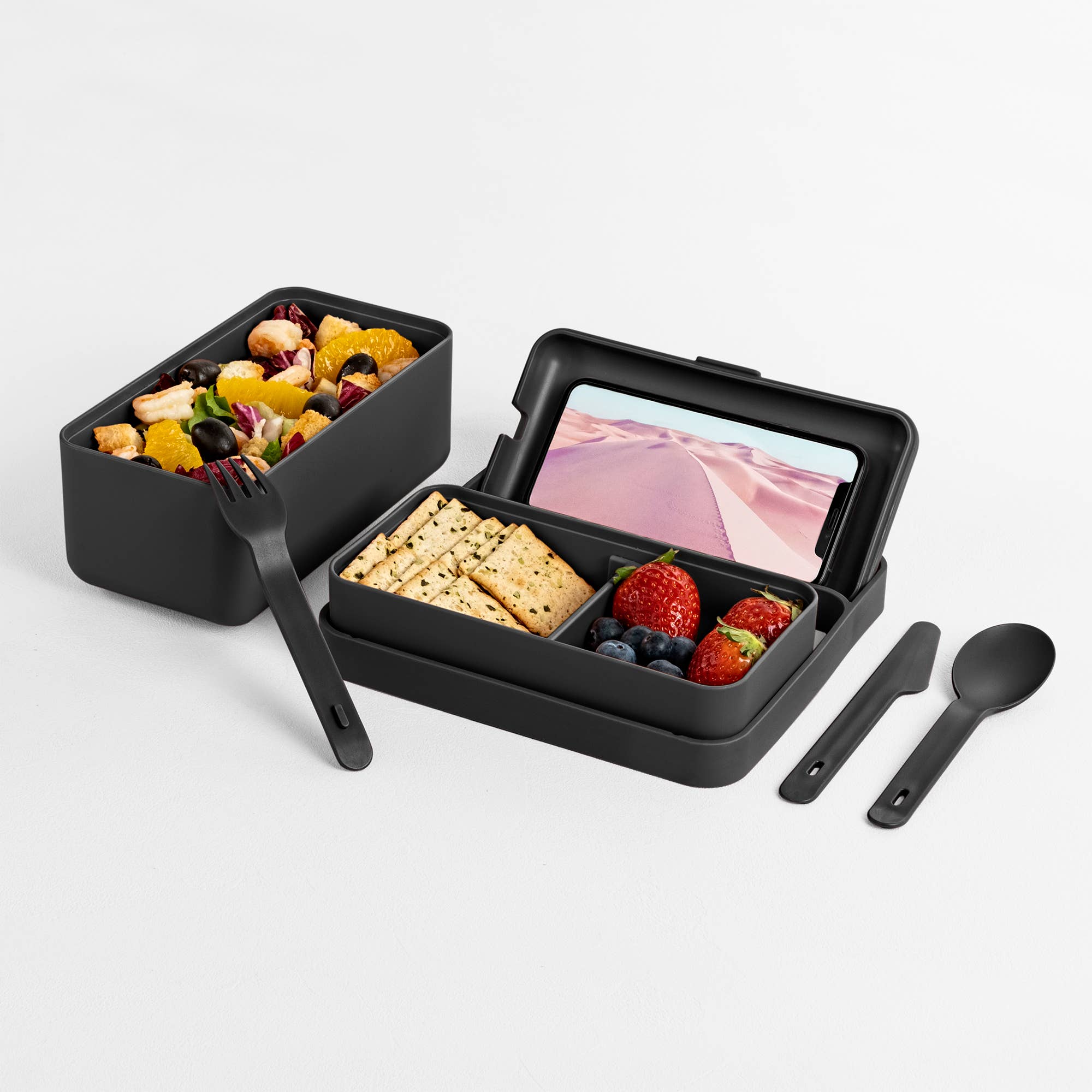 Lunchbox Bauletto – Lunchbox in 2 Größen mit Trenner und Handyhalter