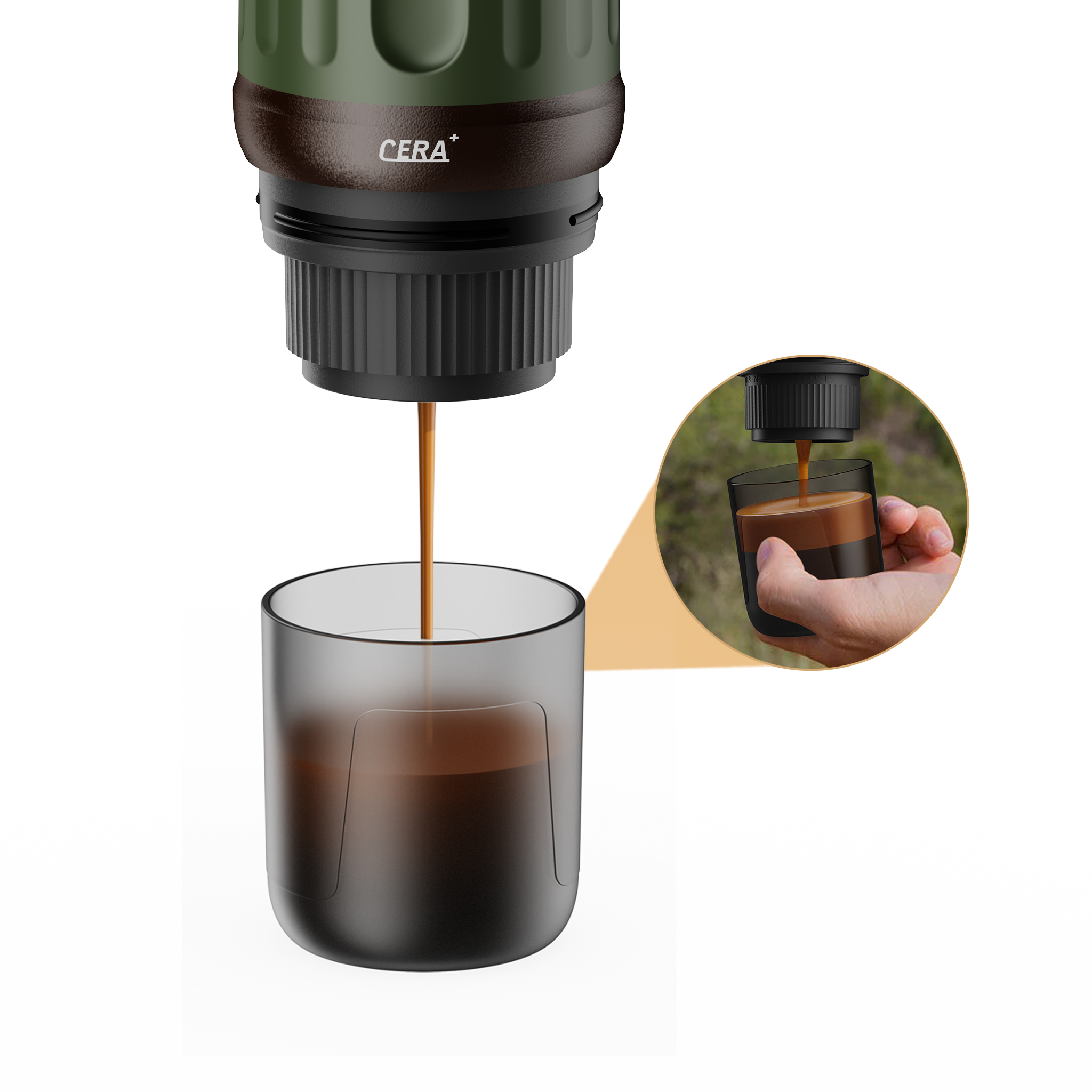 Cerapresso – Tragbare Espressomaschine – Grün