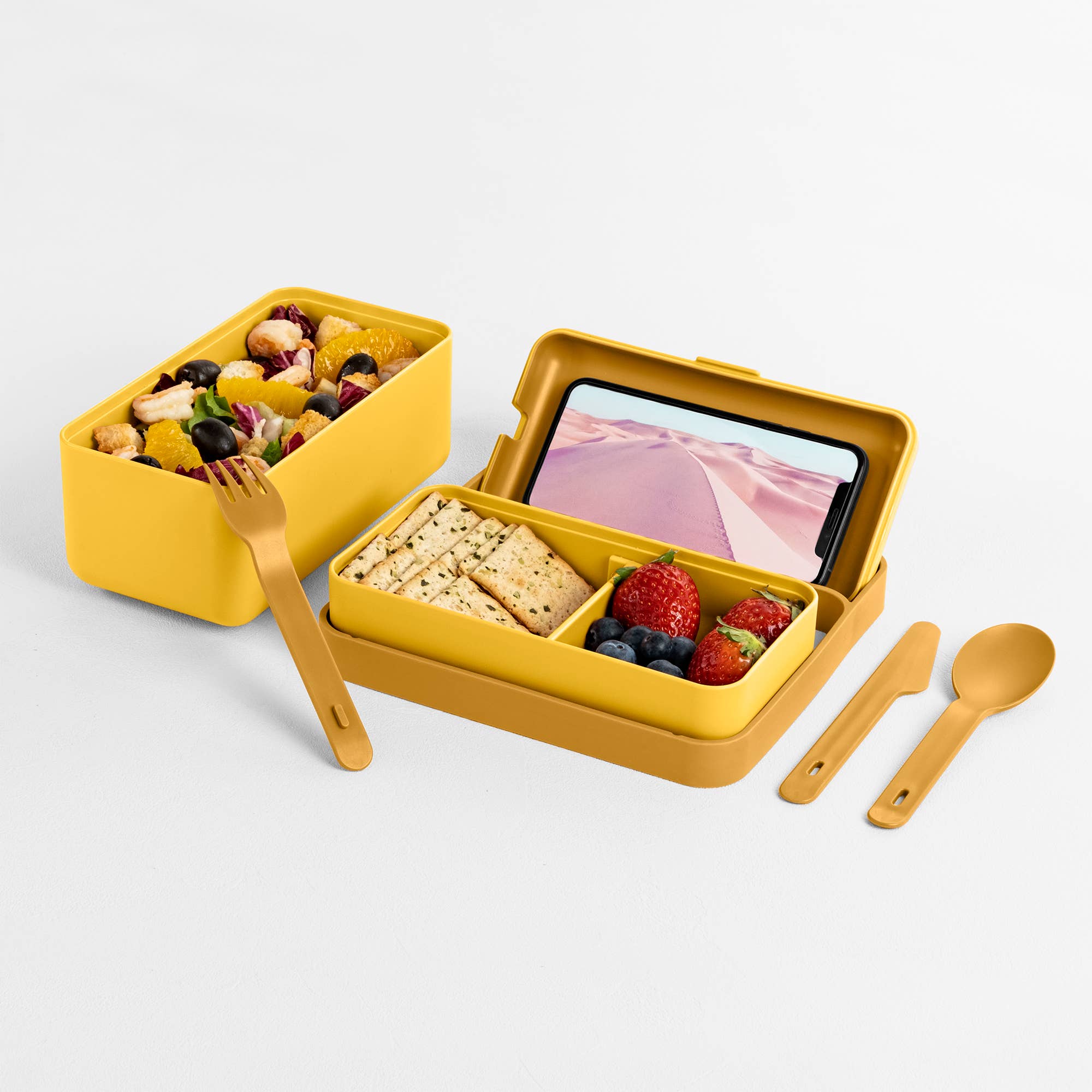 Lunchbox Bauletto – Lunchbox in 2 Größen mit Trenner und Handyhalter