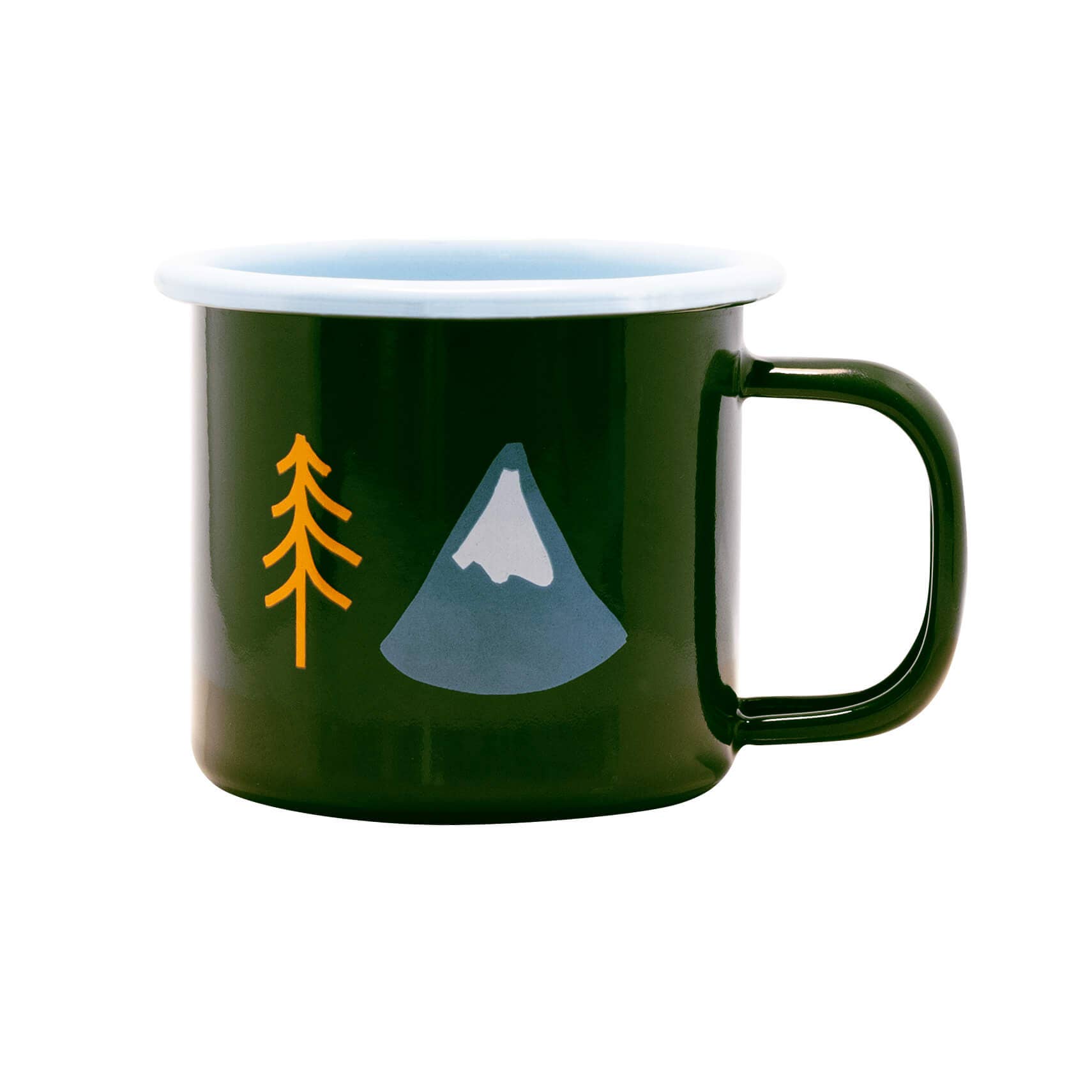 Kinder Emaille Tasse Wald