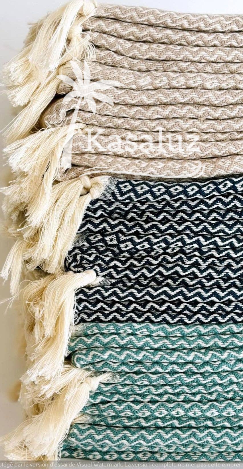Ronda Terrakotta Fouta Strandtuch mit Oeko-Tex Standard 100 Label